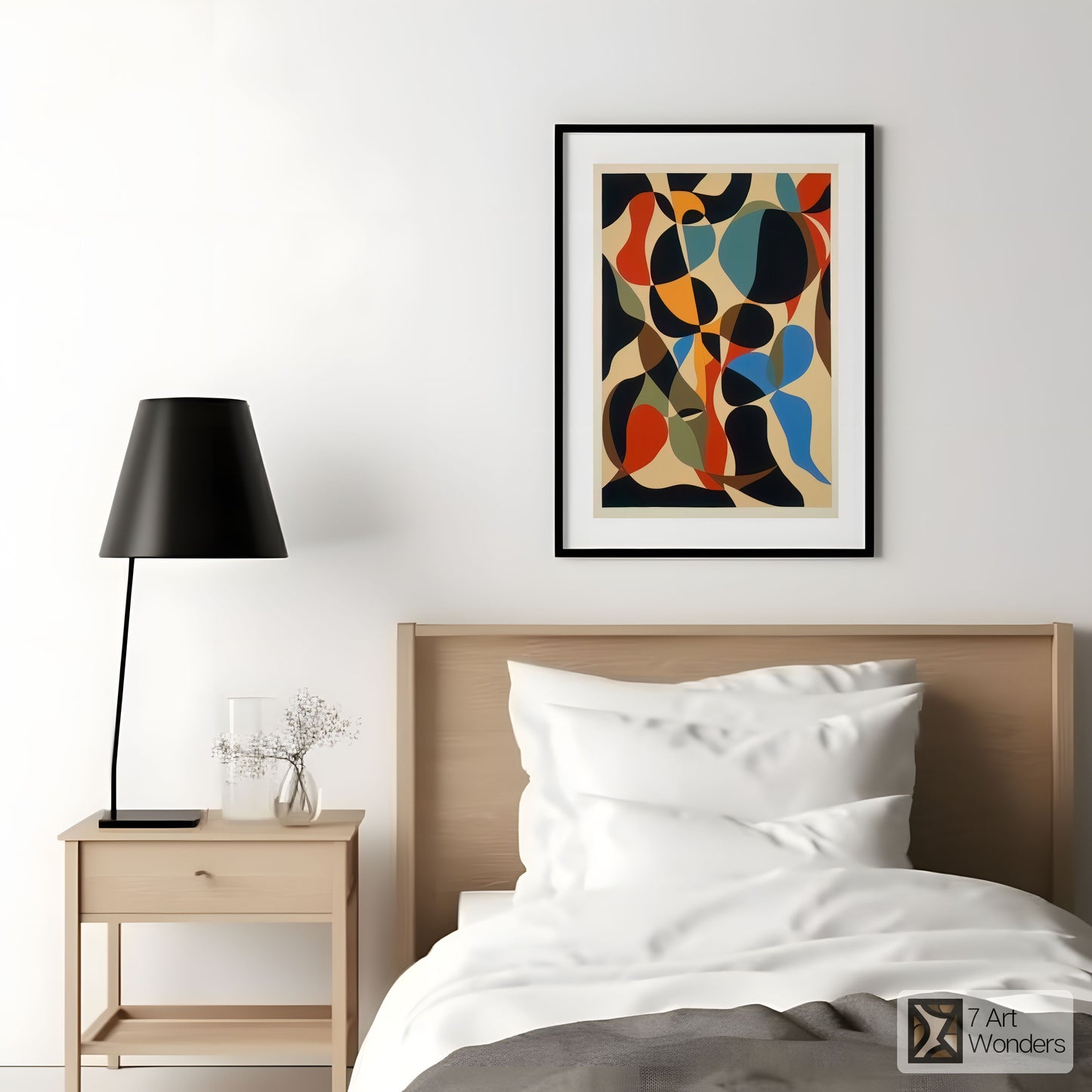 Retro Patterned Shapes Art