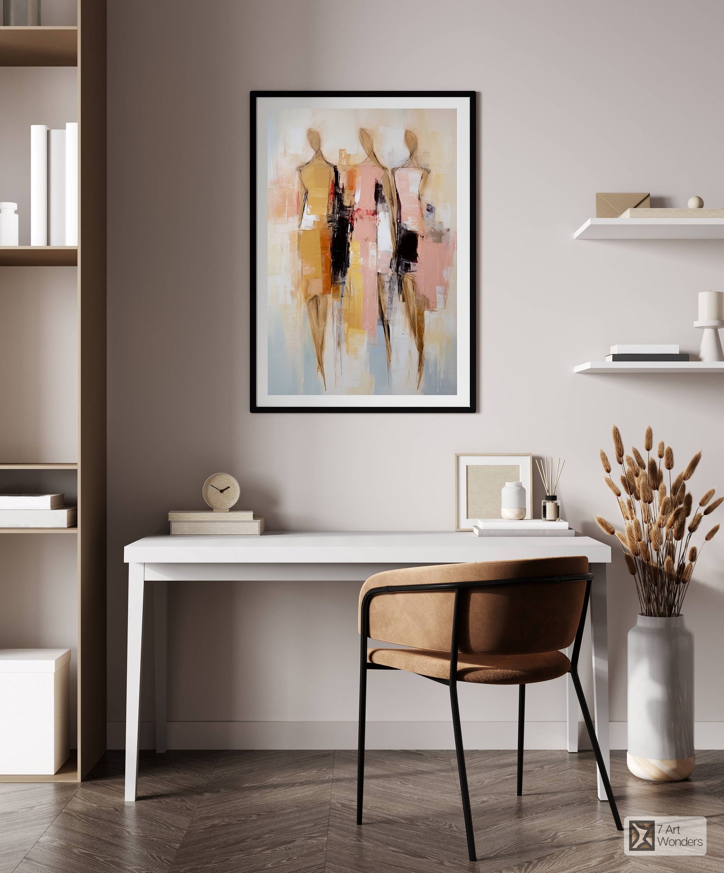 Light Amber Vibrant Women Art
