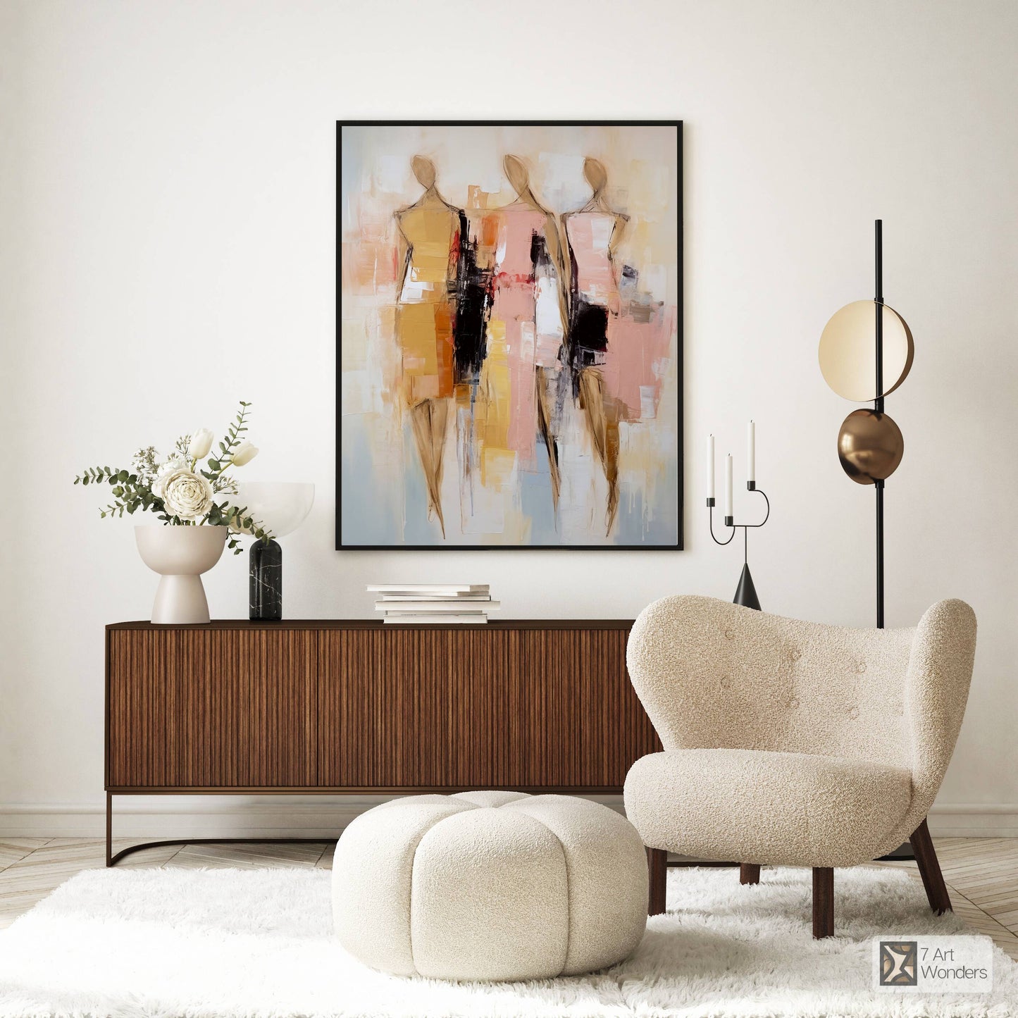 Light Amber Vibrant Women Art