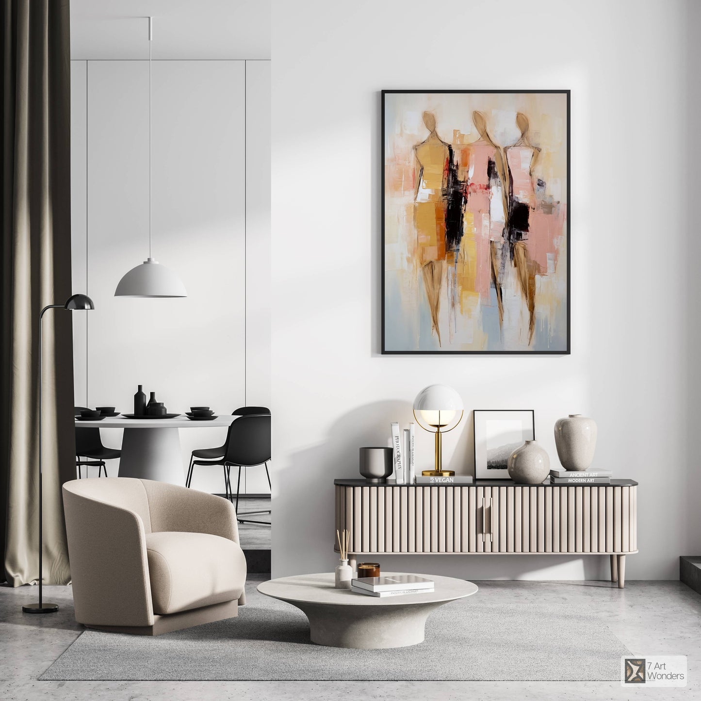 Light Amber Vibrant Women Art
