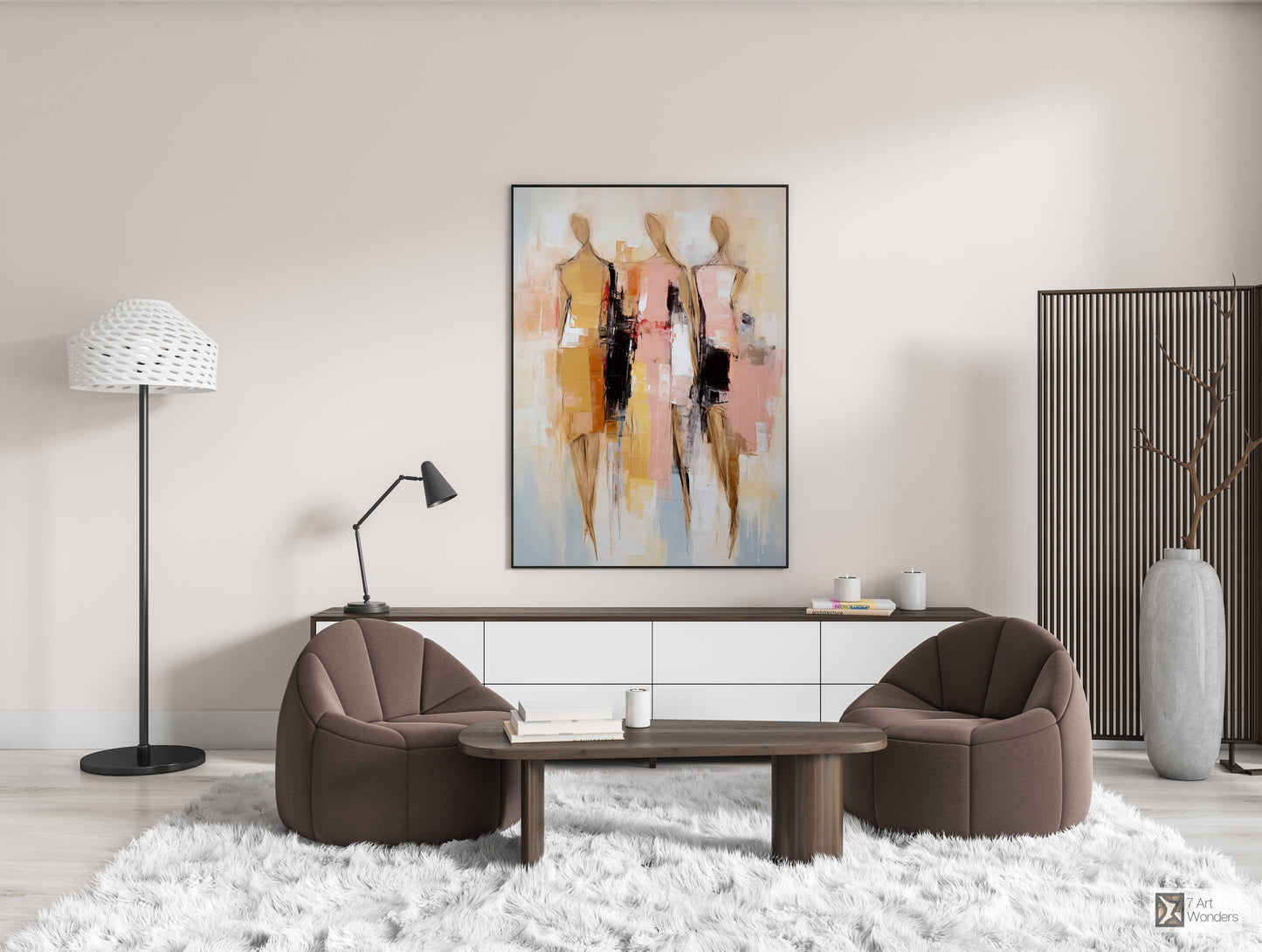 Light Amber Vibrant Women Art
