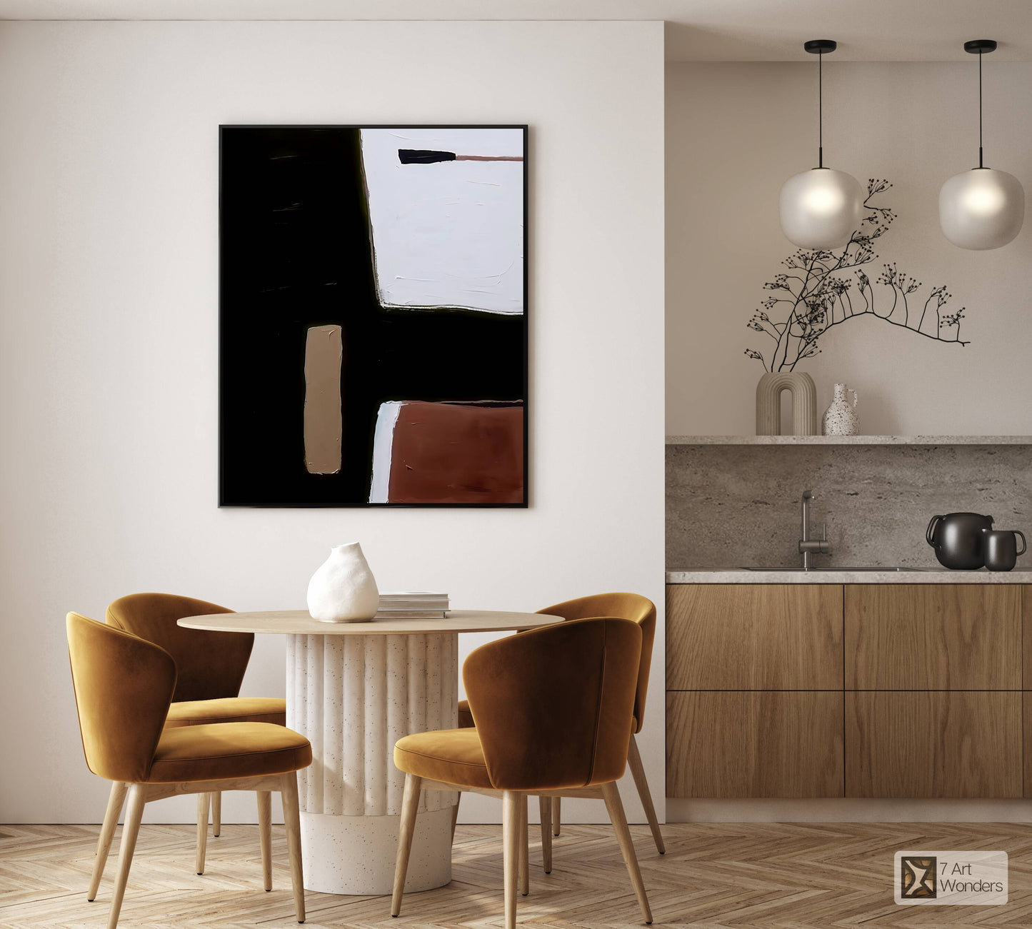 Bold Abstract Color Blocks Art