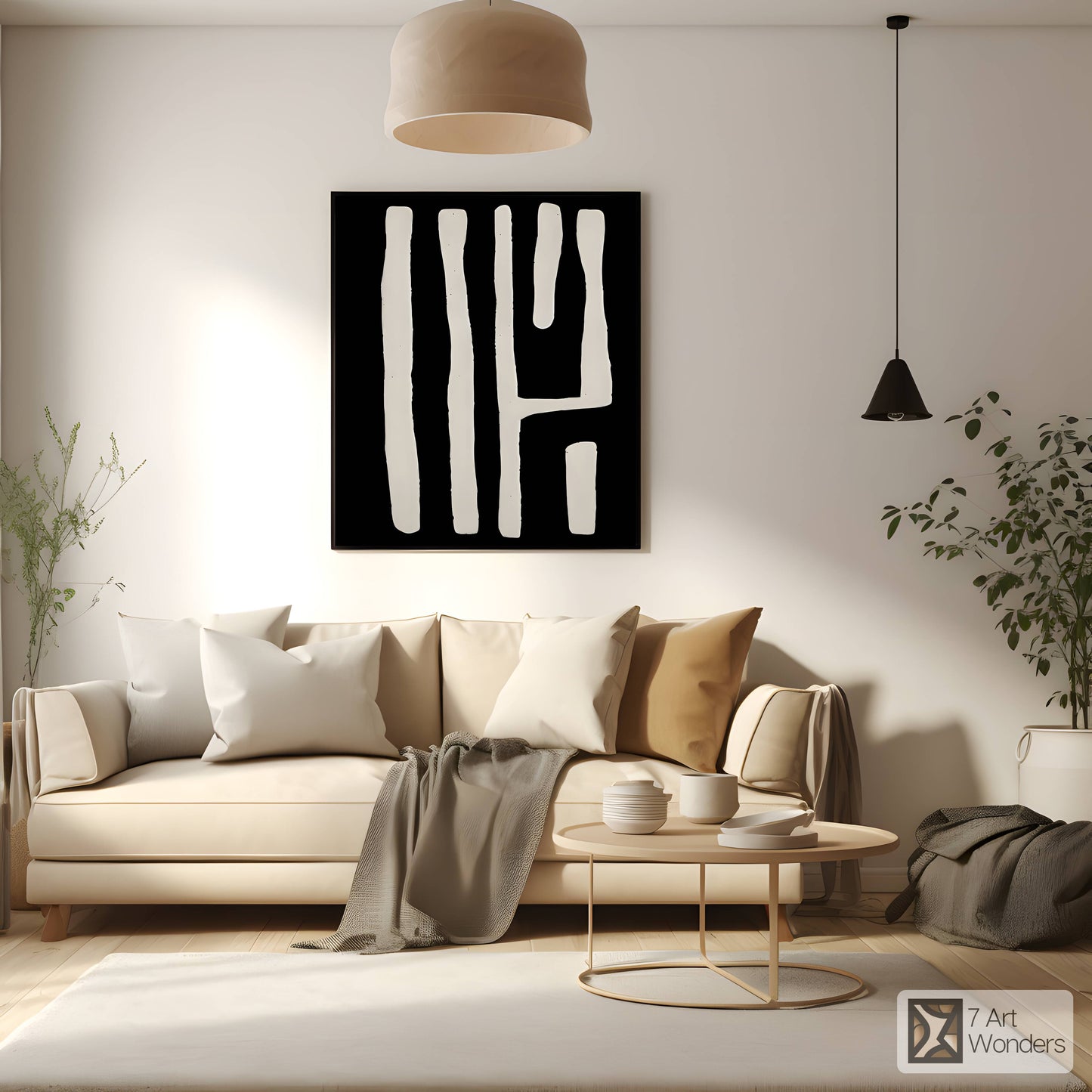Contemporary Monochrome Bold Strokes Art