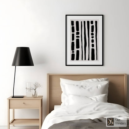 Organic Striped Black and White Minimalism