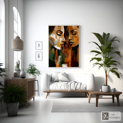 Romantic Cubism Women Portrait