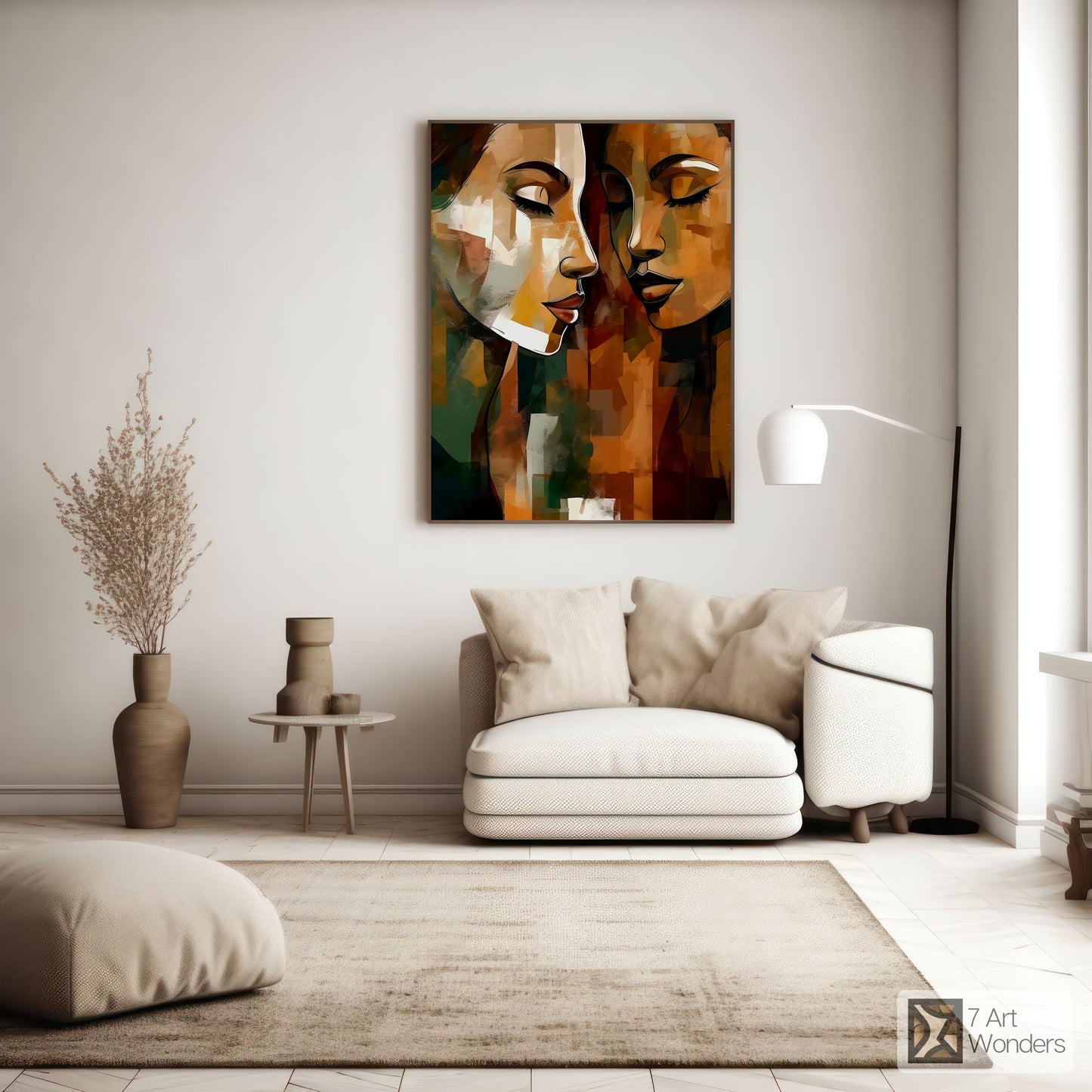 Romantic Cubism Women Portrait