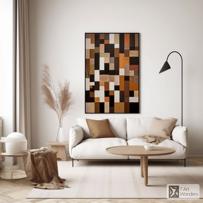 Earth Tone Block Art