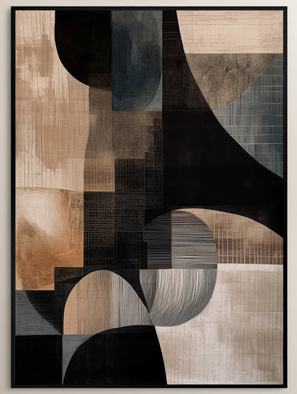 Contemporary Muted Tones Kinetic Lines Art