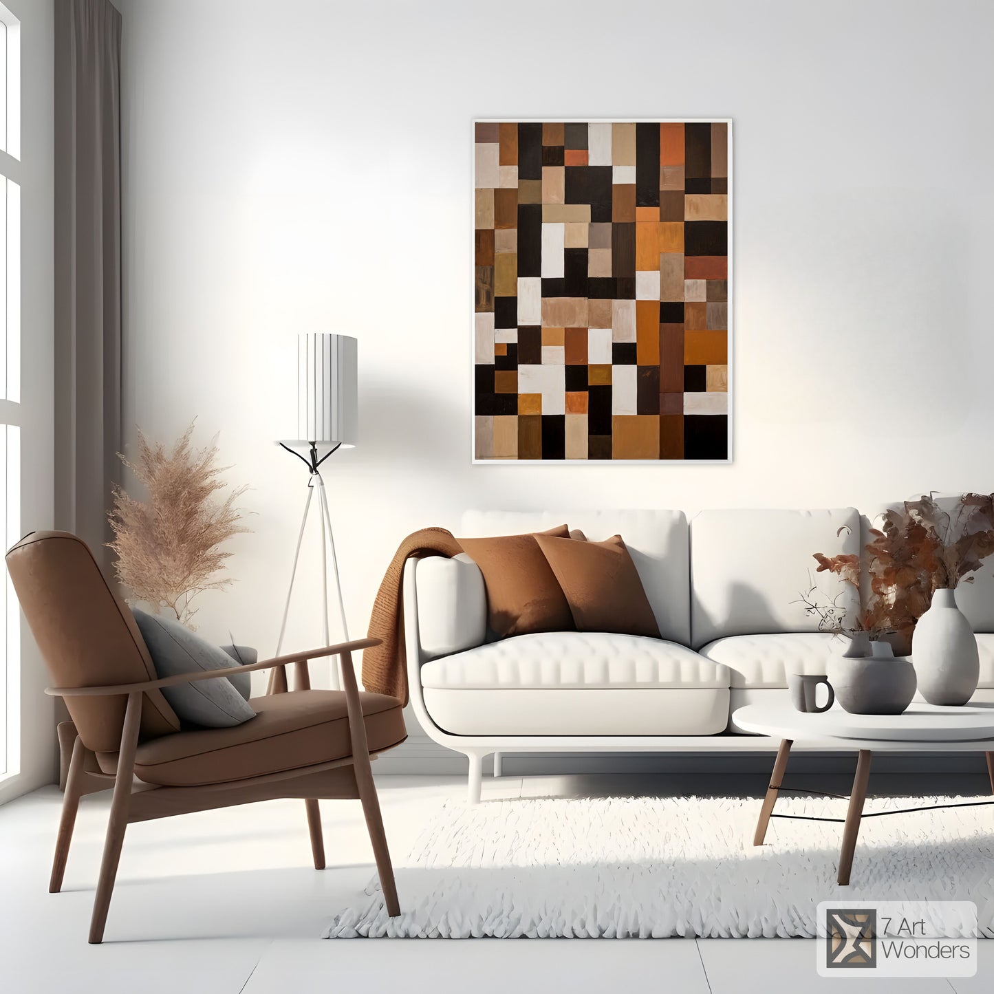 Earth Tone Block Art