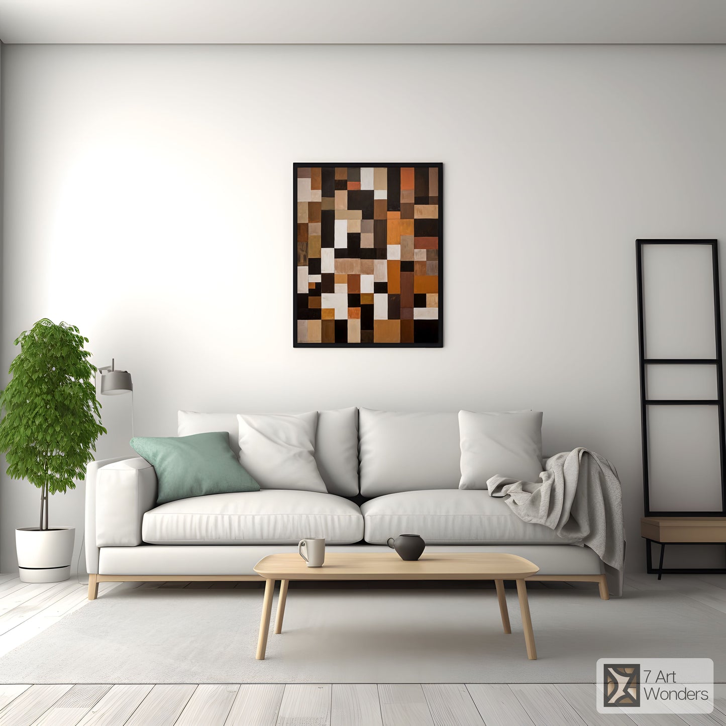 Earth Tone Block Art