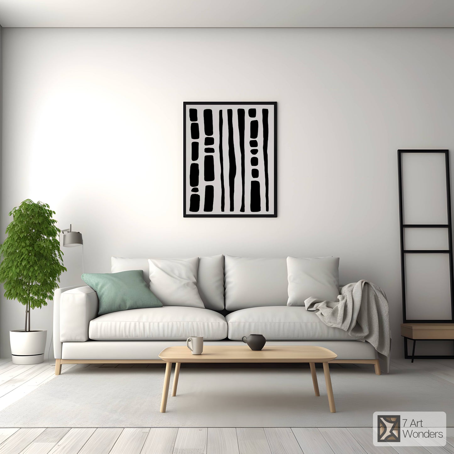 Organic Striped Black and White Minimalism