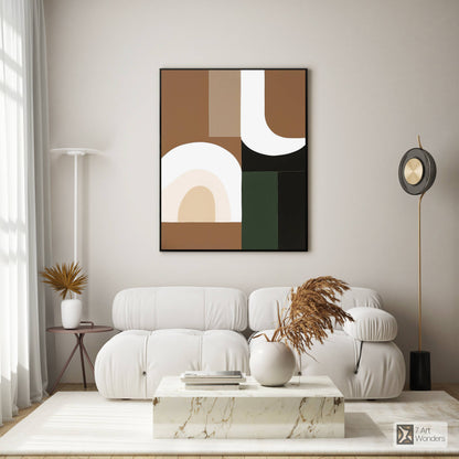 Warm Tones Geometric Circle Art