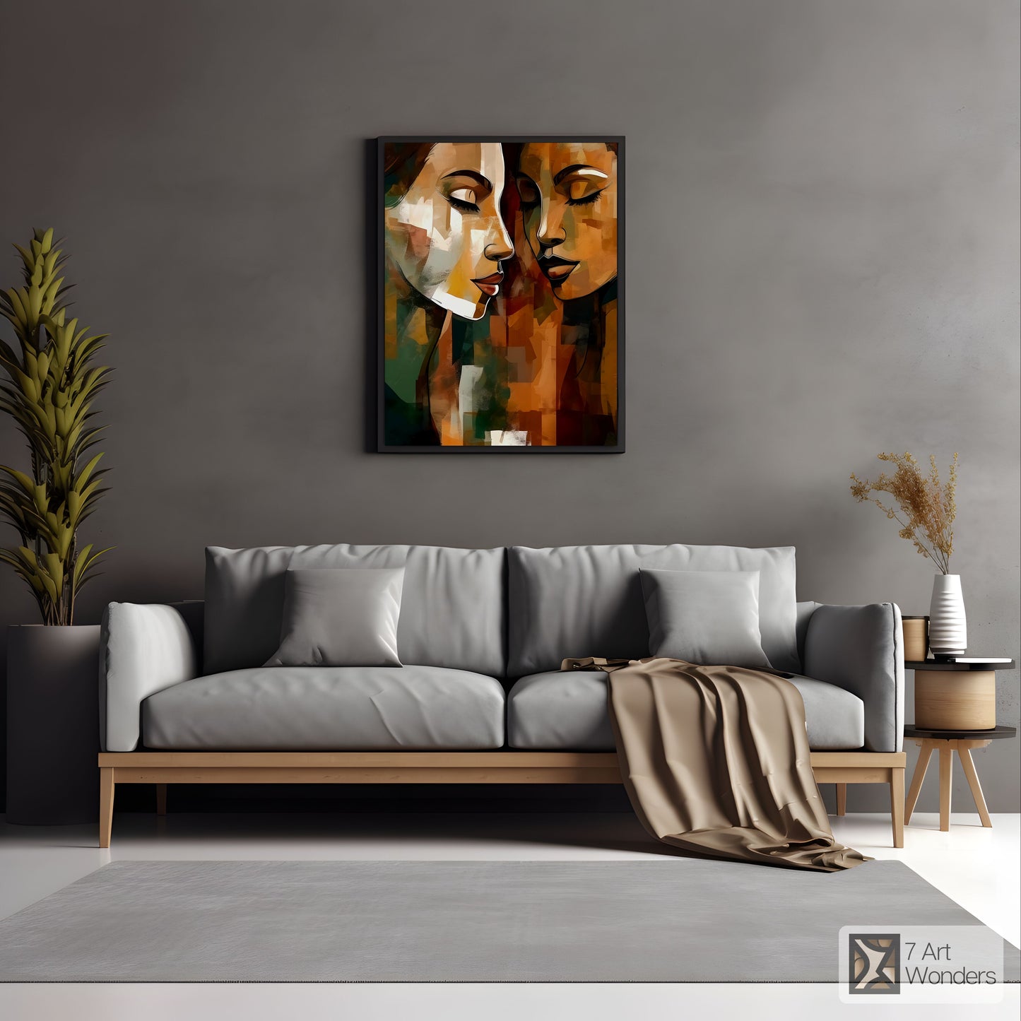 Romantic Cubism Women Portrait