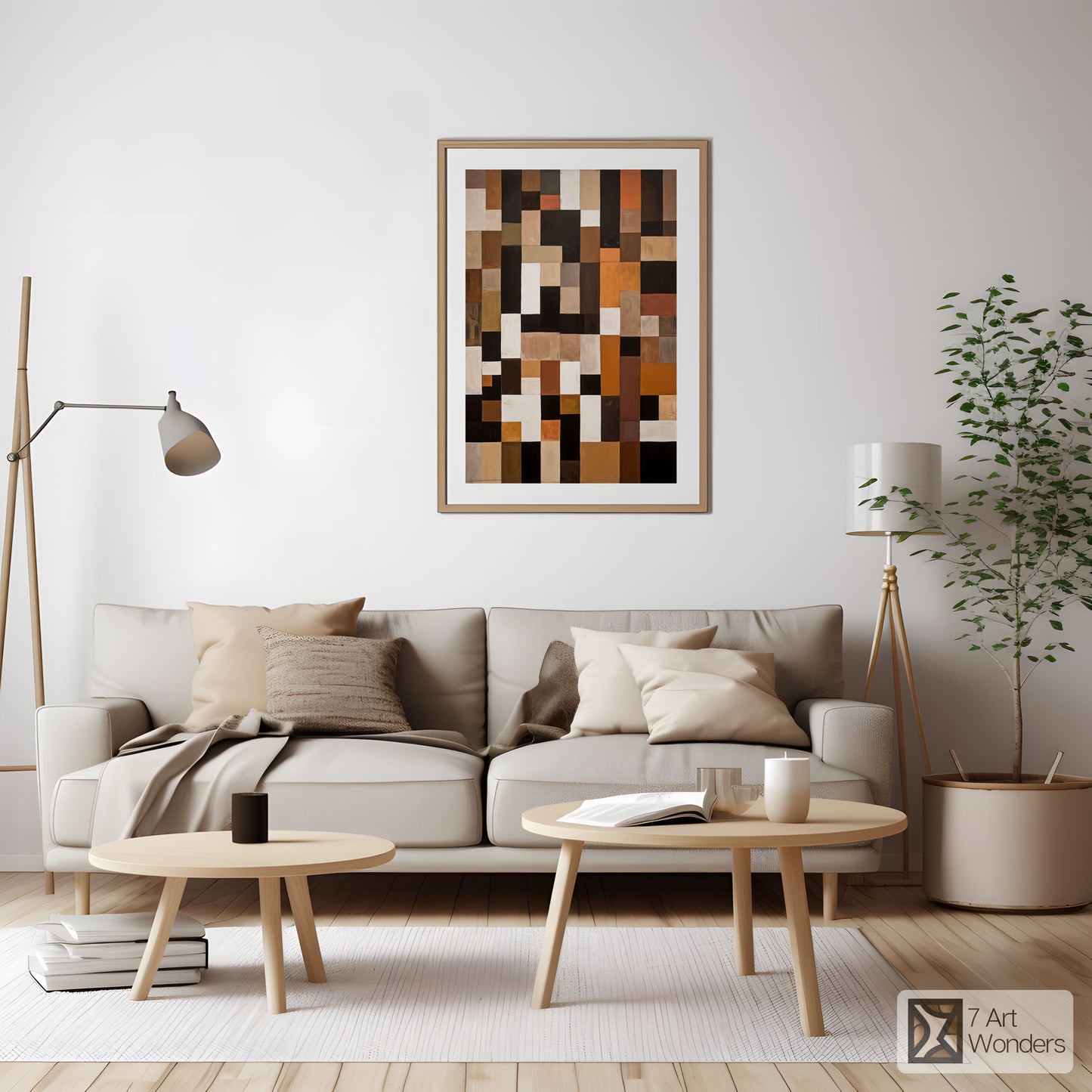 Earth Tone Block Art