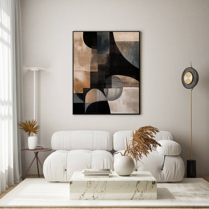 Contemporary Muted Tones Kinetic Lines Art